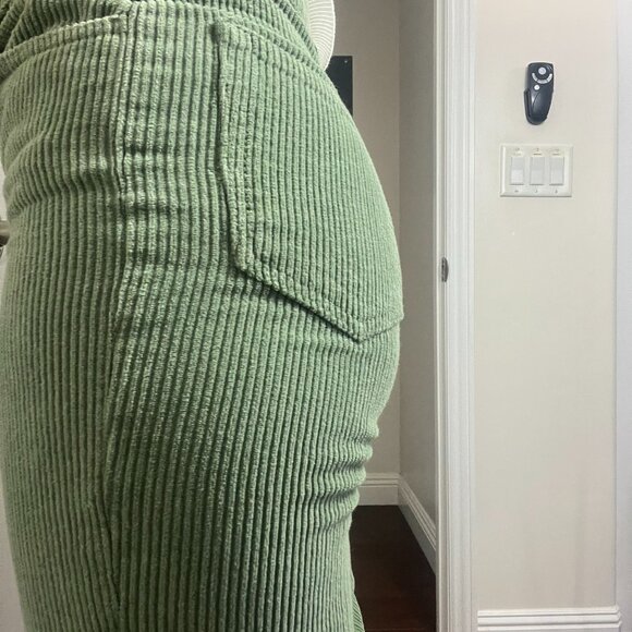 Reformation Green Corduroy Women's Trousers - Picture 4 of 4